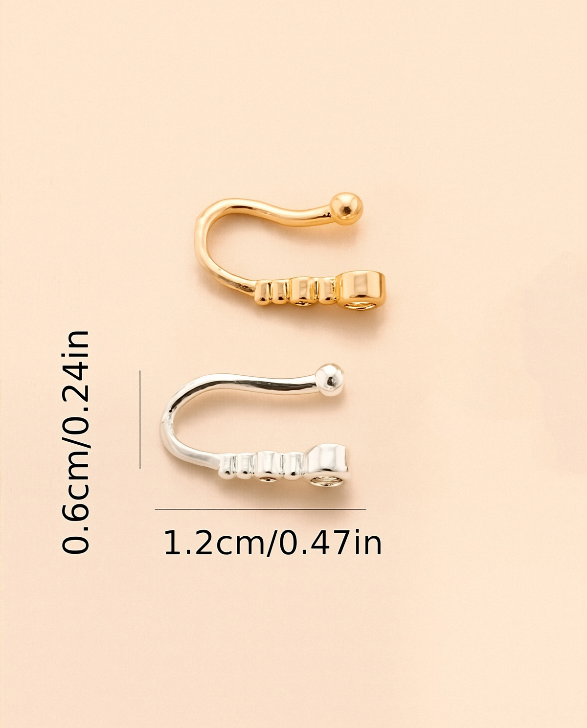 U-Shape Non-Piercing Nose Clip with Cubic Zirconia