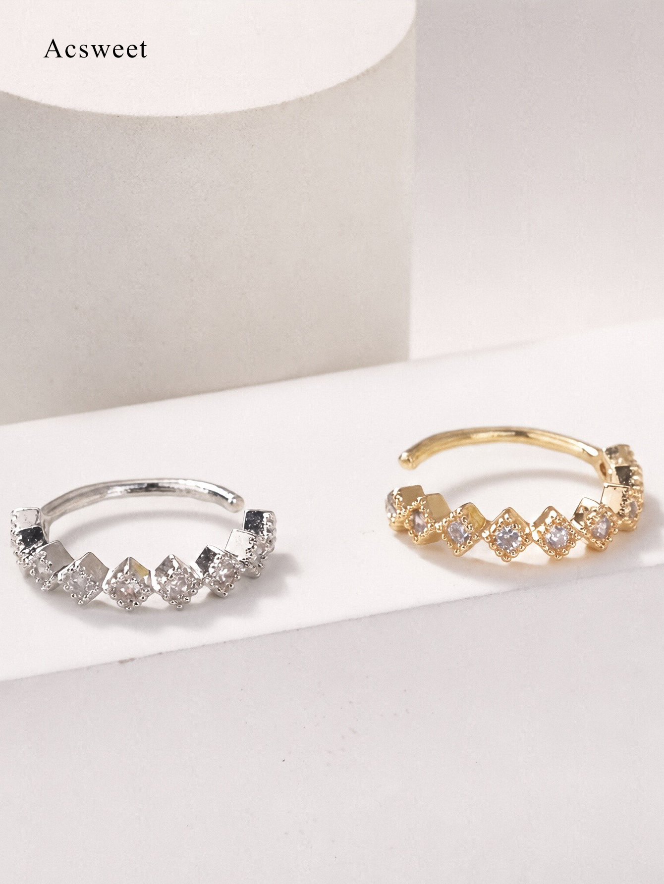 Non-Pierced Geometric Zircon Nose Clip