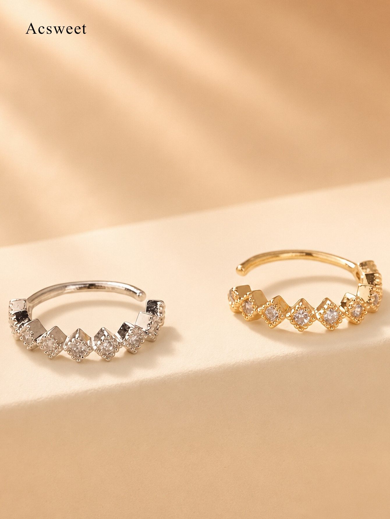 Non-Pierced Geometric Zircon Nose Clip